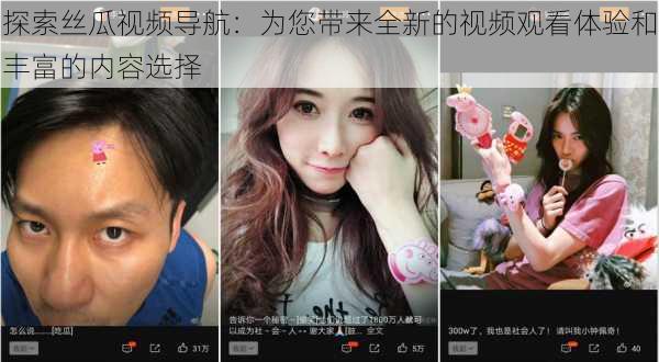 探索丝瓜视频导航:为您带来全新的视频观看体验和丰富的内容选择