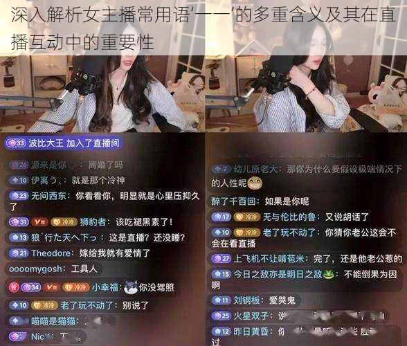 深入解析女主播常用语‘一一’的多重含义及其在直播互动中的重要性