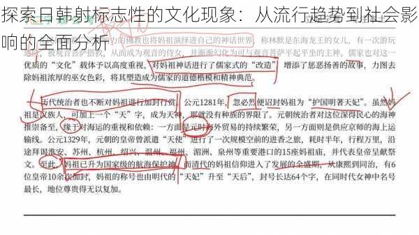 探索日韩射标志性的文化现象:从流行趋势到社会影响的全面分析