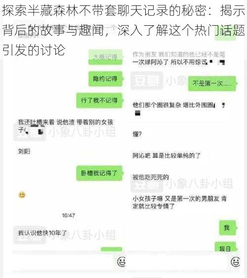 探索半藏森林不带套聊天记录的秘密:揭示背后的故事与趣闻,深入了解这个热门话题引发的讨论