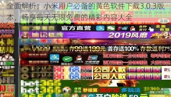 全面解析：小米用户必备的黄色软件下载3.0.3版本，畅享每天无限免费的精彩内容大全