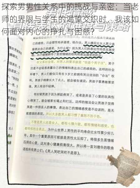 探索男男性关系中的挑战与亲密:当老师的界限与学生的渴望交织时,我该如何面对内心的挣扎与困惑?