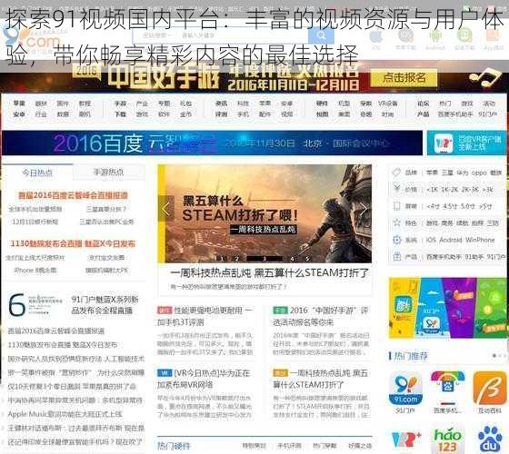 探索91视频国内平台:丰富的视频资源与用户体验,带你畅享精彩内容的最佳选择