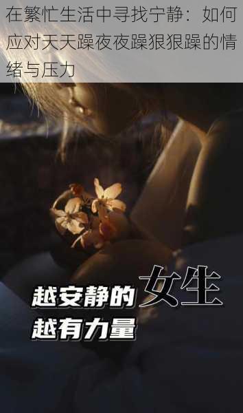 在繁忙生活中寻找宁静：如何应对天天躁夜夜躁狠狠躁的情绪与压力
