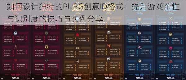 如何设计独特的PUBG创意ID格式:提升游戏个性与识别度的技巧与实例分享