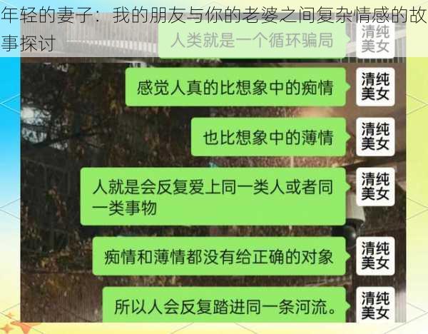 年轻的妻子:我的朋友与你的老婆之间复杂情感的故事探讨