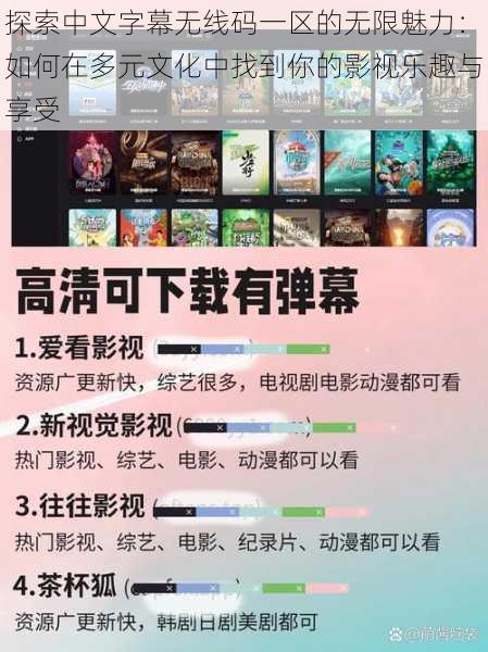 探索中文字幕无线码一区的无限魅力:如何在多元文化中找到你的影视乐趣与享受