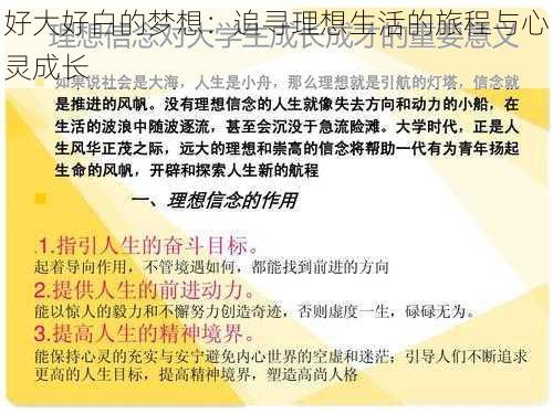 好大好白的梦想：追寻理想生活的旅程与心灵成长