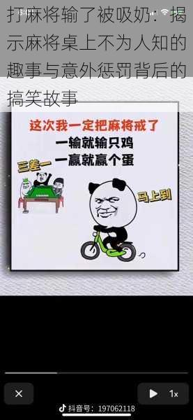 打麻将输了被吸奶:揭示麻将桌上不为人知的趣事与意外惩罚背后的搞笑故事